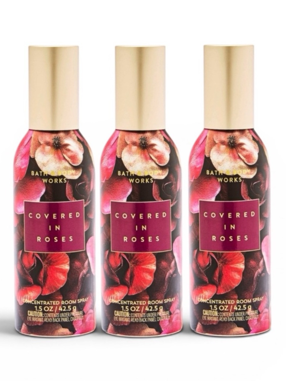 3X Bath & Body Works COVERED IN ROSES Concentrated Room Sprays